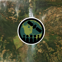 This image captures massive wildfires burning in Brazil's Pantanal region, the world's largest tropical wetland. The ARSET logo appears in the middle of the image.