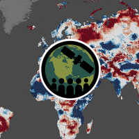 Global shallow groundwater from 2003 to 2021, with ARSET logo overtop