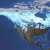 ICESat-2 data overlaid on North America.
