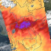 Carbon Monoxide levels over Southeast Asia