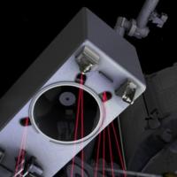 illustration of lidar system on GEDI