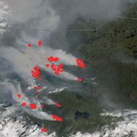 July 2026 wildfire near Great Bear Lake, Northwest Territories, Canada