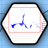 close up of water coverage from the OPERA DSWx HLS tutorial