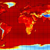 Merra-2 data on a world map