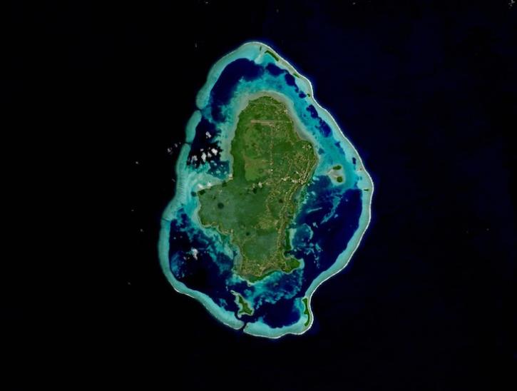 True-color reflectance image of the island of Uvea (Wallis) of Wallis and Futuna captured on 13 July 2025 by the MSI instrument aboard the Sentinel-2B satellite
