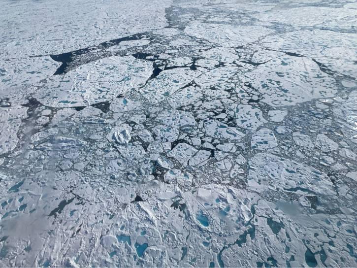 An image of the primary sea ice region of ARCSIX.