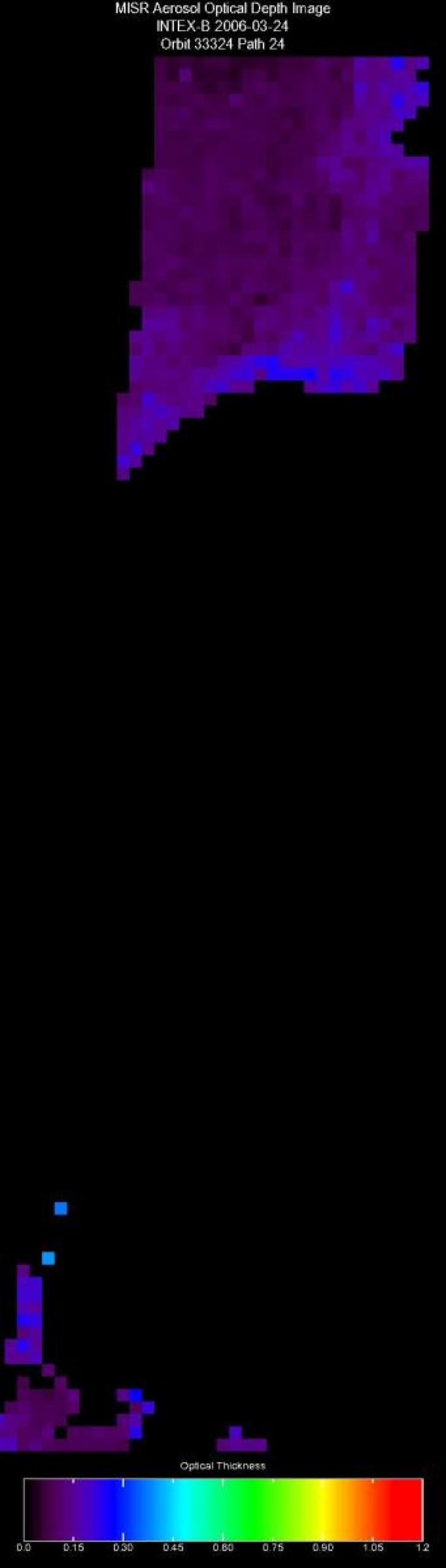 Mar. 24, 2006, Aerosol Optical Depth 17.6 km