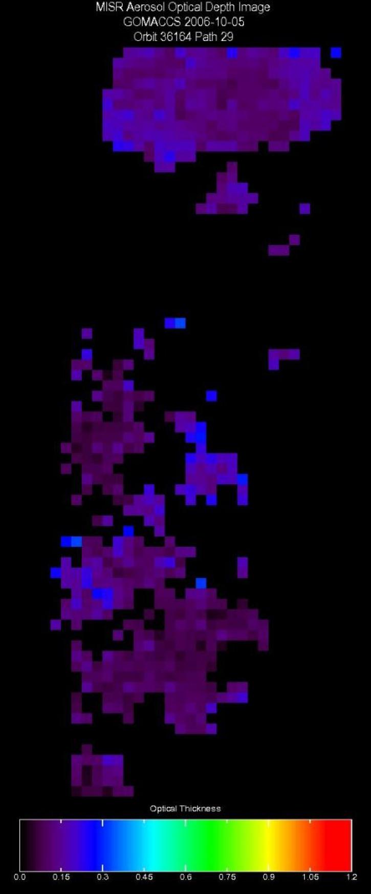 Oct. 5, 2006, Aerosol Optical Depth 17.6 km