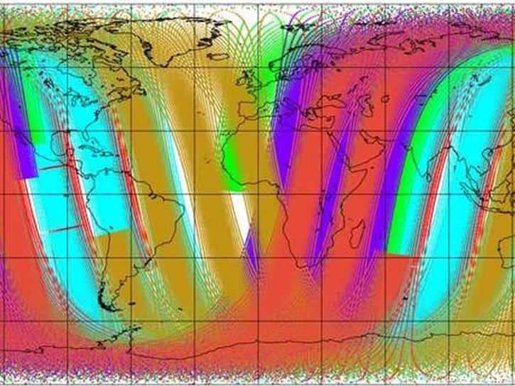  Observations by the AMSU-A (Advanced Microwave Sounding Unit A) sounder aboard satellites in near-polar orbit