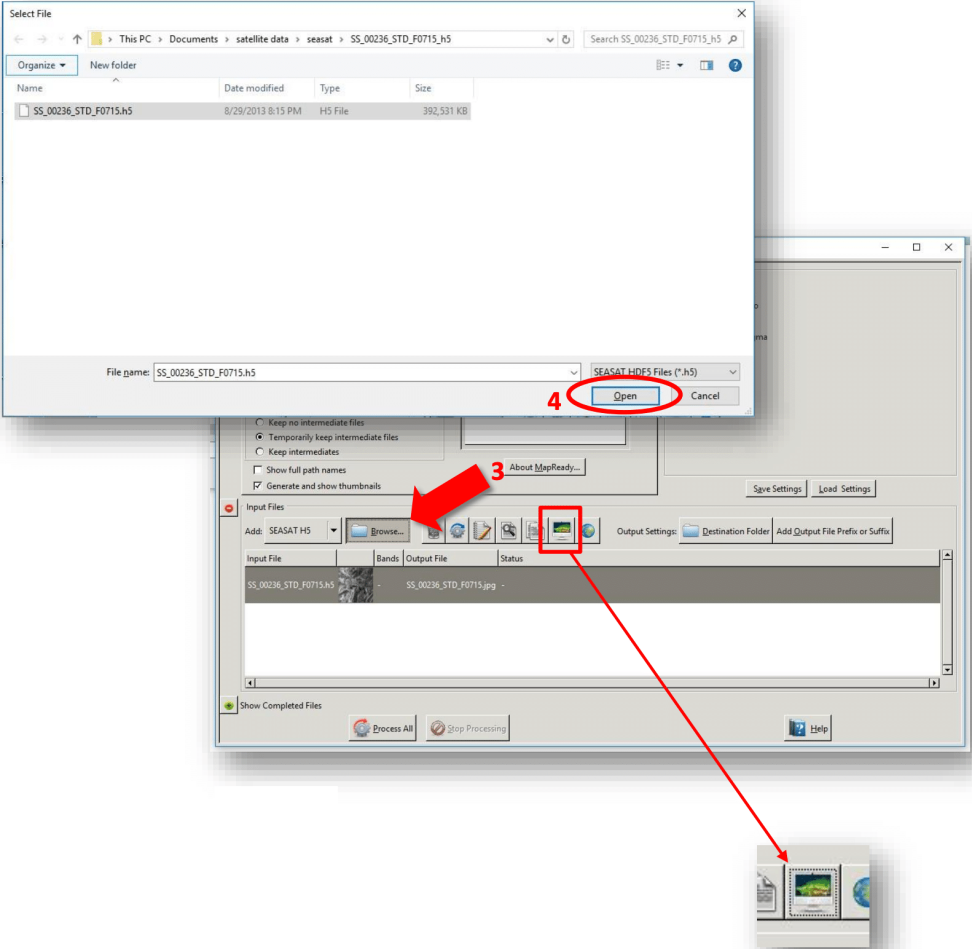 Screenshot showing the navigations steps