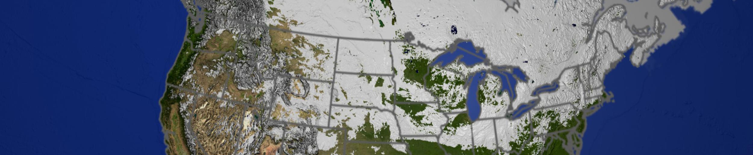 image of Snow Radar data over North America