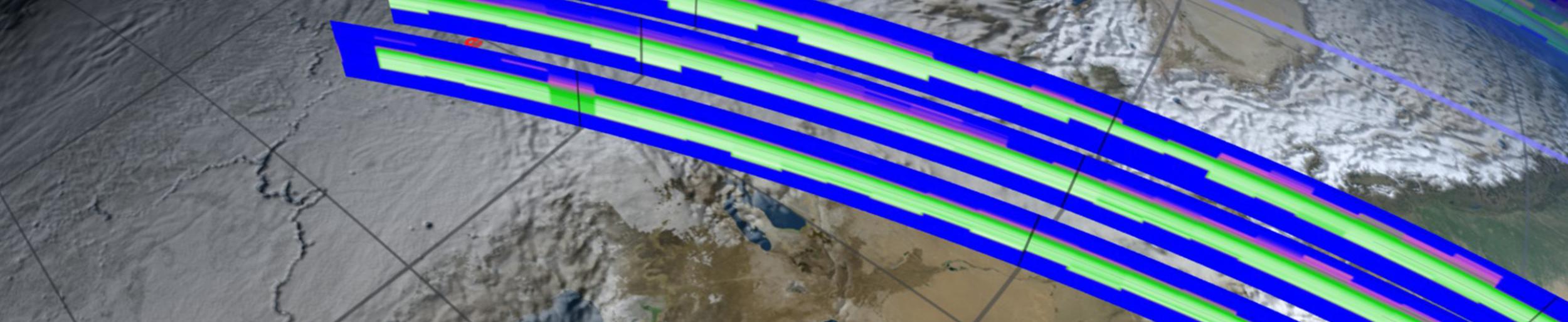 image of Suomi-NPP satellite orbit path