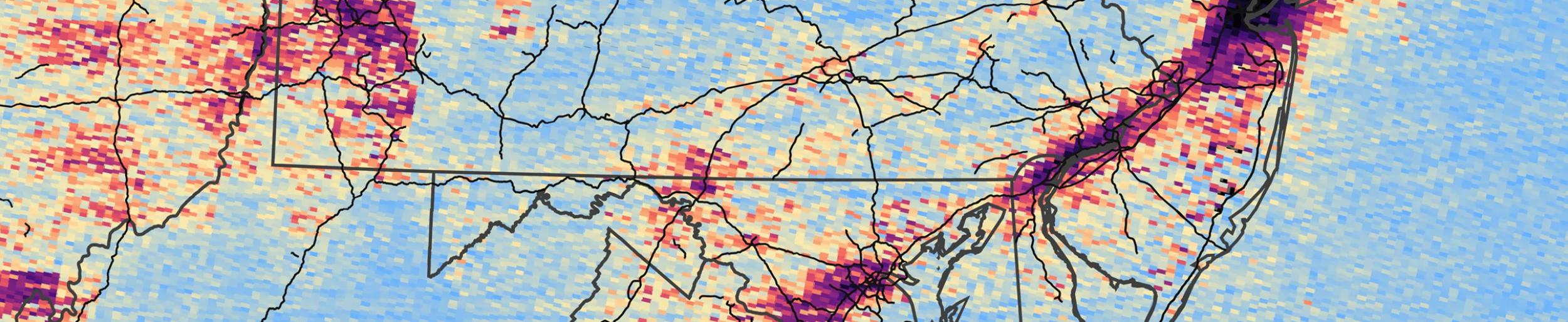image of tropospheric data over the mid-atlantic region