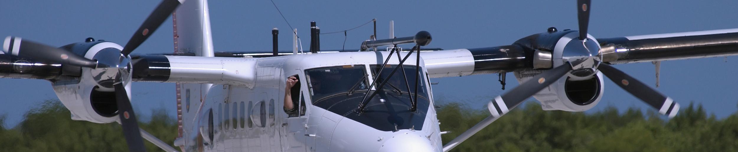 NOAA Twin Otter aircraft on the tarmac