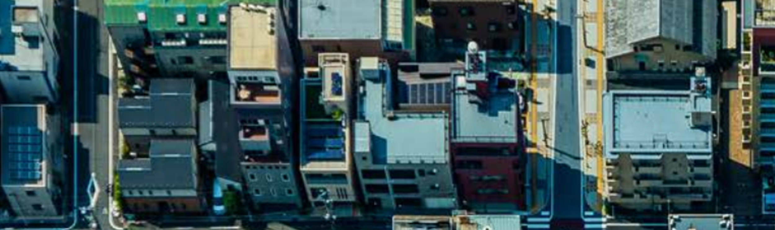Skyview of city, popgrid 2021 training hero image