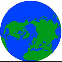 EASE-Grid north azimuthal equal-area map (Image courtesy of the National Snow and Ice Data Center).