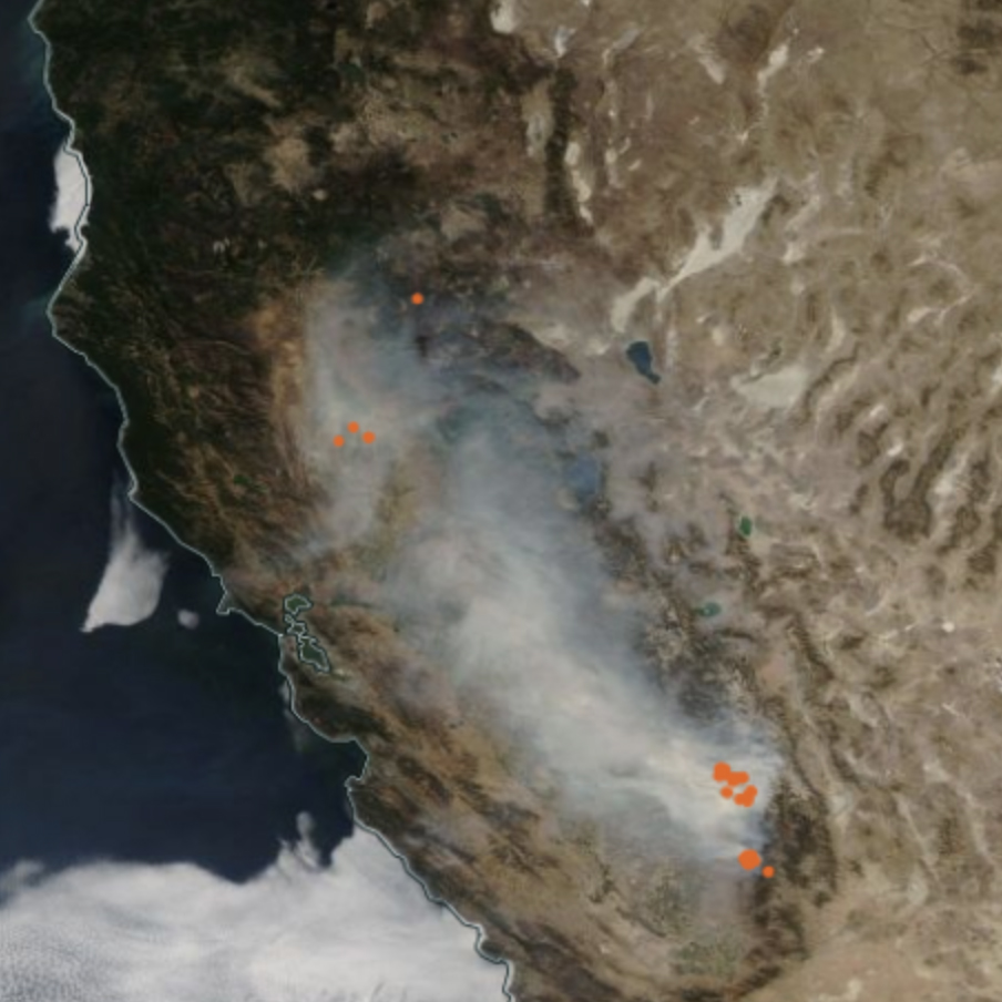 KNP Complex and Windy Fires in California