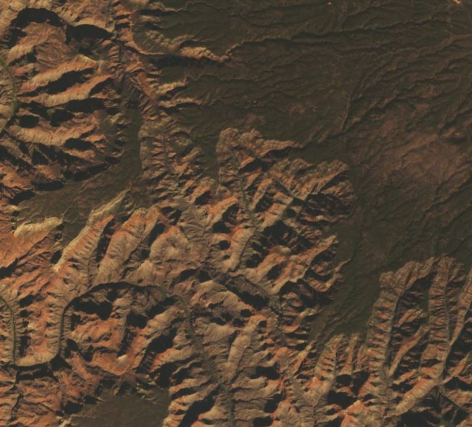 An image of the Grand Canyon from Landsat 8