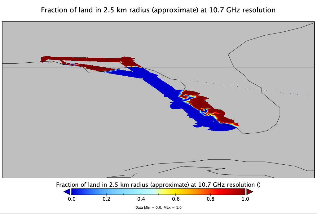 This is the AMPR TEFLUN-A Land Fraction data from May 4, 1998.