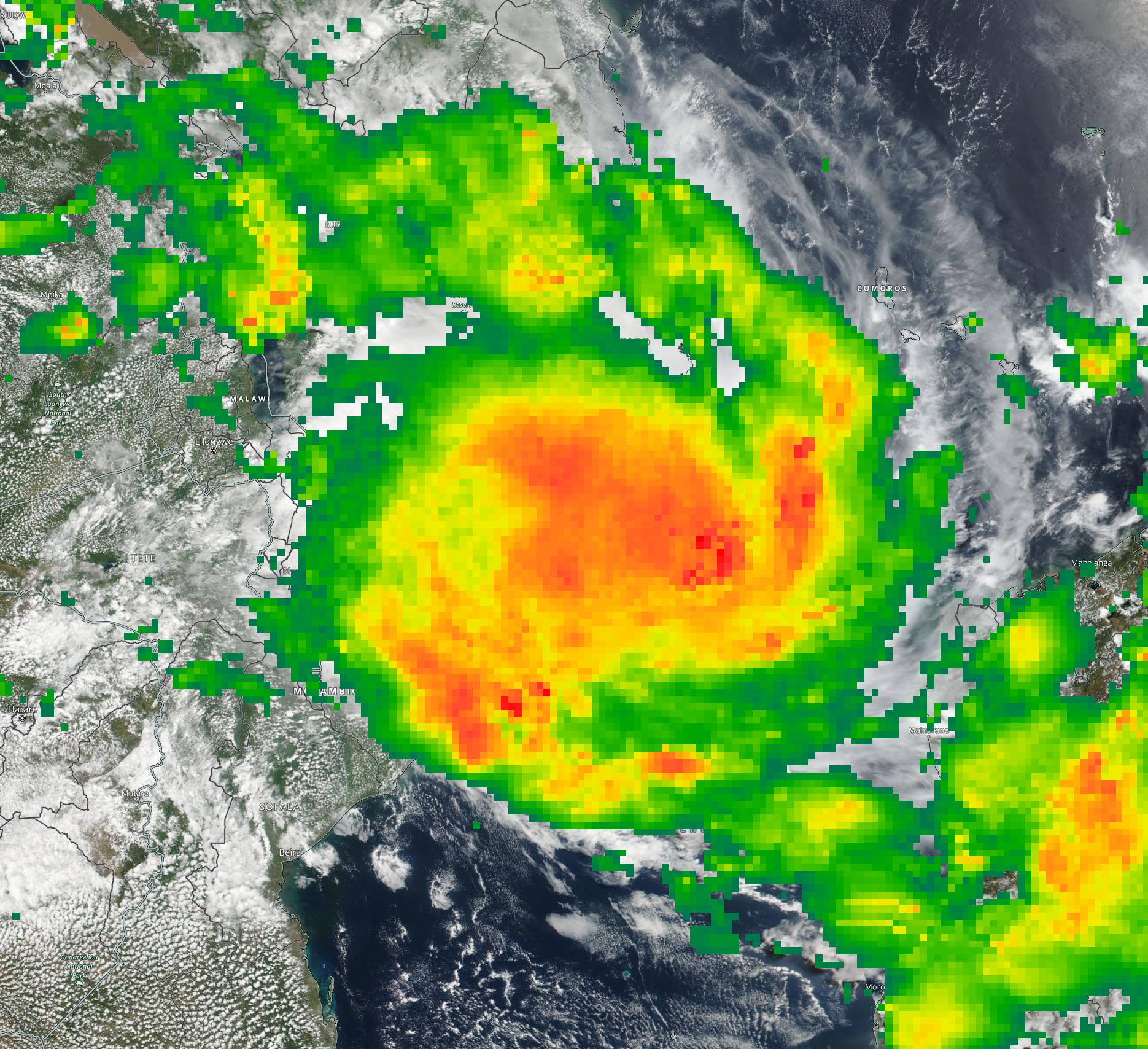This is an image of Tropical Cyclone Gombe.
