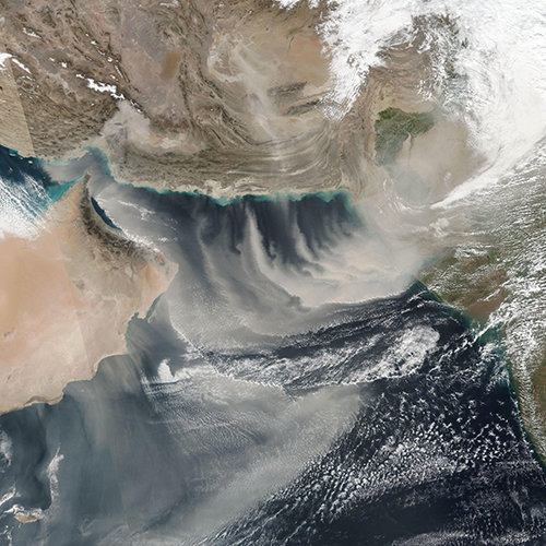 dust over the Arabian Sea