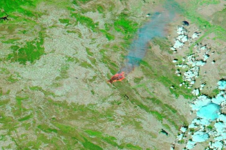 Ateca Fire, Spain on 19 July 2022 (Aqua/MODIS)