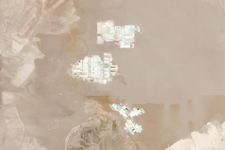 Salar de Atacama, Chile on 8 January 2023 from the MSI instrument aboard ESA's Sentinel 2A & 2B satellites