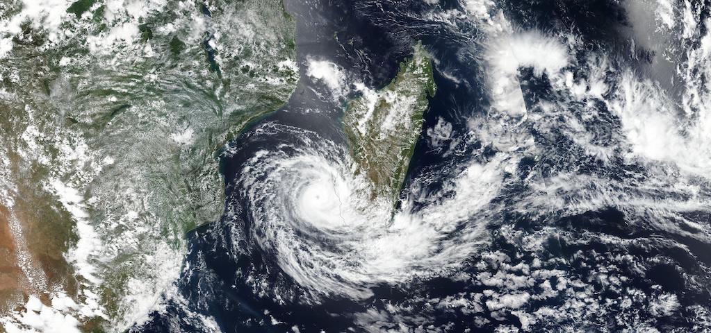 Tropical Cyclone Freddy over Madagascar again, captured Mar 7, 2023, by the VIIRS instrument aboard the joint NASA/NOAA Suomi NPP satellite.