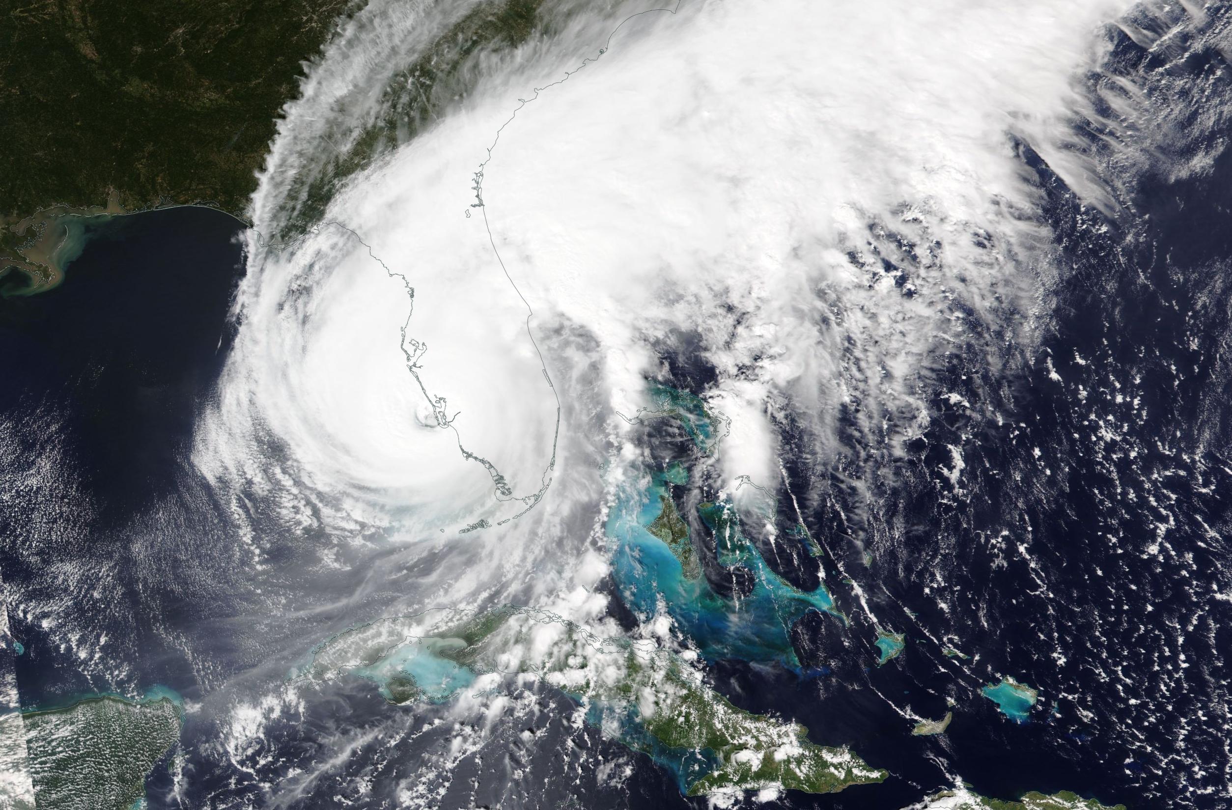 NOAA-20 VIIRS Corrected Reflectance Image of Hurricane Ian.