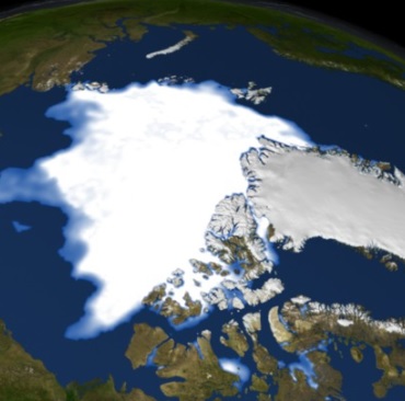 The image above shows SSM/I sea ice minimum from 1979