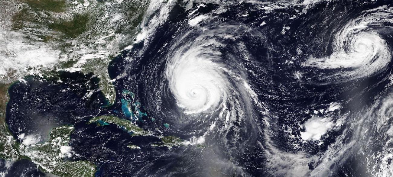 True color corrected reflectance image of Hurricane Lee approaching New England on 13 September 2023 from the VIIRS instrument aboard the joint NASA/NOAA Suomi NPP satellite