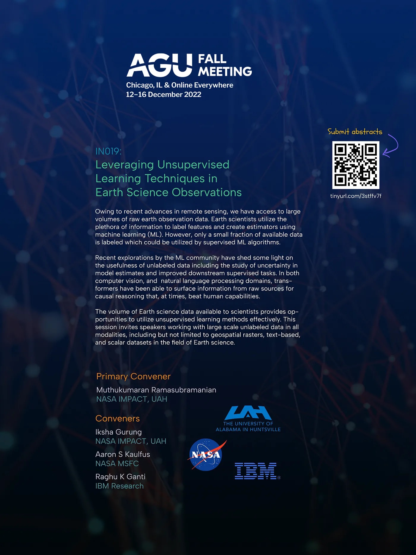 Poster for IN019 — Leveraging Unsupervised Learning Techniques in Earth Science Observations