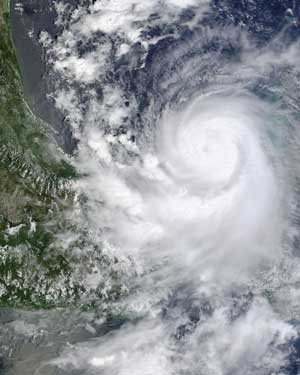 Satellite image of Hurricane Karl