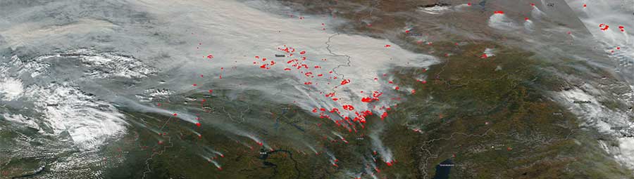 Fires continue in central Russia - feature page