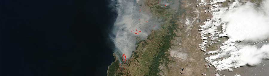Fires in Chile - feature page
