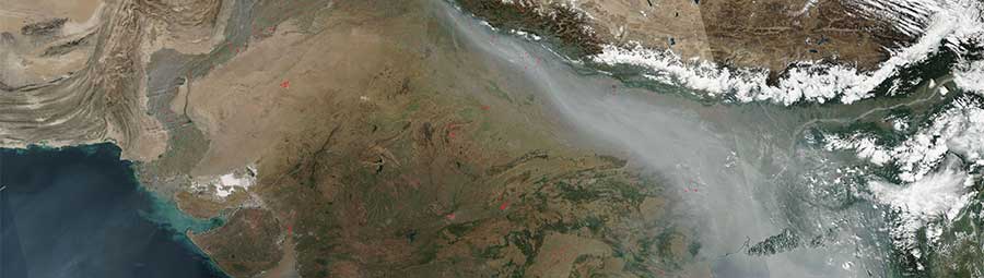  Smoke and fires in northwest India - feature page