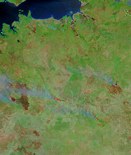  Fires in the Northern Territory, Australia - feature grid