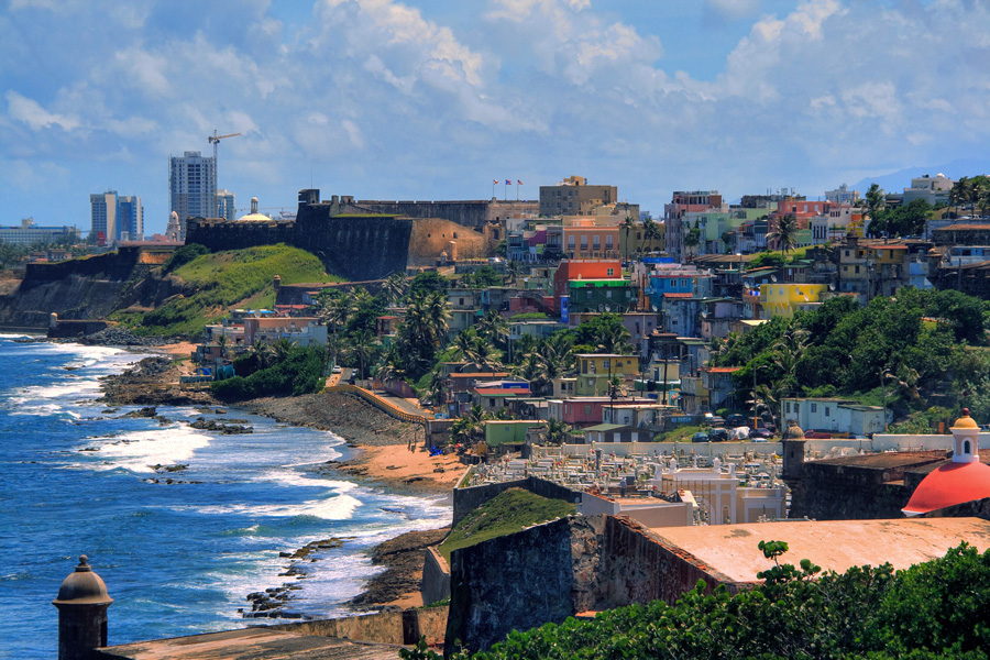 Photograph of La Perla, a neighborhood in San Juan, Puerto Rico