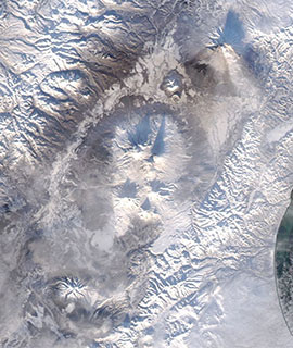 Volcanoes of Kamchatka - feature grid