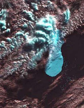 Landsat 7 Iceberg B10A