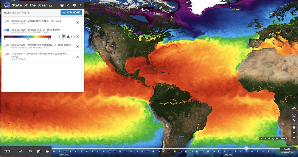 State of the Oceans (SOTO) is an interactive web-based tool to generate informative maps, animations, and plots that communicate and prove the discovery and analysis of the state of the oceans.