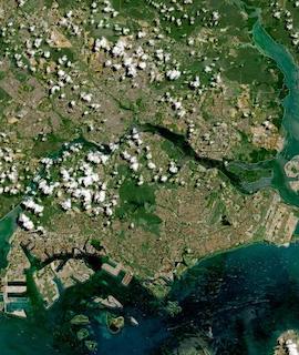 Singapore on 10 May 2021 (Sentinel-2A&B/MSI) - Feature Grid