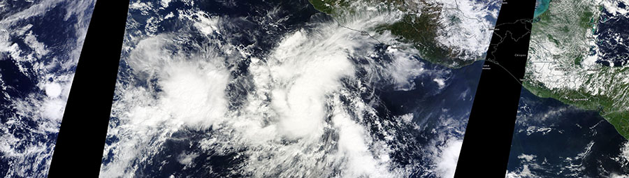 Tropical Storm Seymour in the Pacific Ocean near Mexico - feature page
