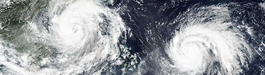 Typhoons Sarika and Haima in the Pacific Ocean - feature page