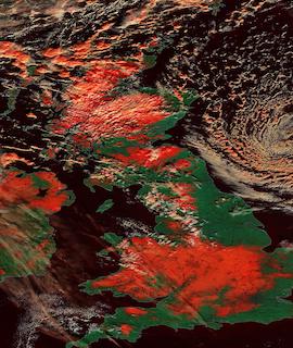 Snow in Great Britain on 25 January 2021 (MODIS/Terra) - Feature Grid