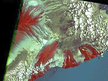 false color Mount Kilauea