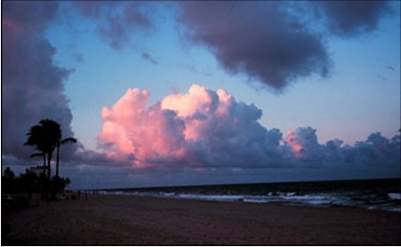 Cumulus clouds Atlantic Ocean