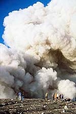 steam and ash cloud Mount Semeru