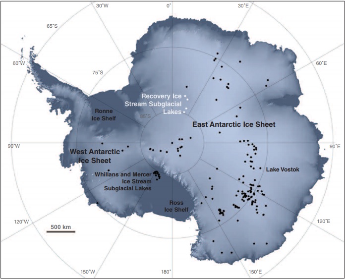 subglacial lake map