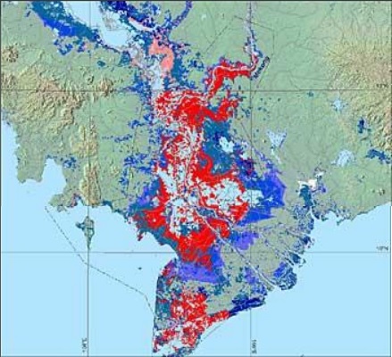 Lower Mekong flood map